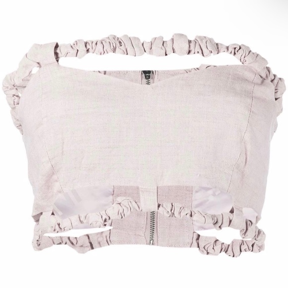 NEW GANNI PURPLE STRAPLESS CROP TOP - Picture 9 of 11